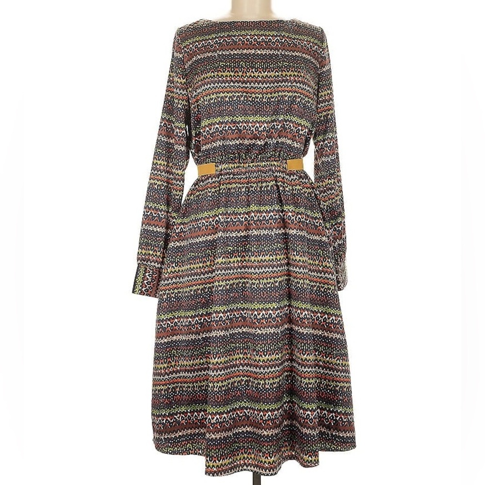 Thakoon Addition Casual Midi Dress, Printed EUC Open Back, Size 6